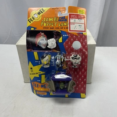 Pee-Wee’s Playhouse Jambi & Puppet Land Band 1988 Matchbox Figures, New! - Image 1 of 2