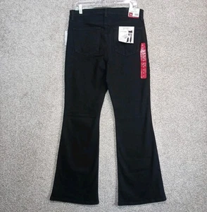 Jessica Simpson Jeans Womens Size 14 Black Denim High Rise Fitted Flare Jean - Picture 1 of 11