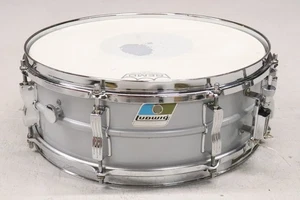 Ludwig No. Caja de aluminio 404 Acrolite 5x14" 8 tacos vintage años 80 - Imagen 1 de 17