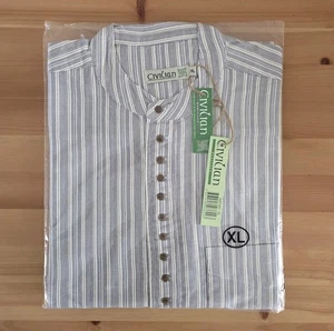 Camisa de algodón del abuelo irlandés de la herencia civil para hombre XL - rayas - totalmente nueva - Imagen 1 de 5