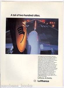 1994 LUFTHANSA advertisement, German Airlines Airplane tail, Canadian advert. - Bild 1 von 1