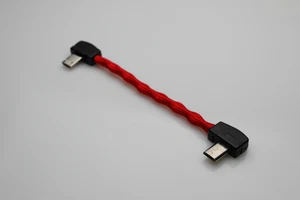 Pure Solid Silver OTG Mojo Hugo L shape micro USB interconnect cable Android - Picture 1 of 6