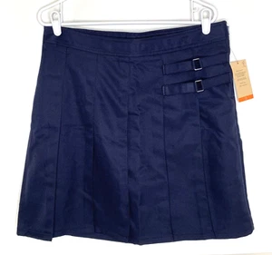 French Toast NWT Girls 20 School Uniform Pleated Skirt Skort Solid Navy Blue - Picture 1 of 4