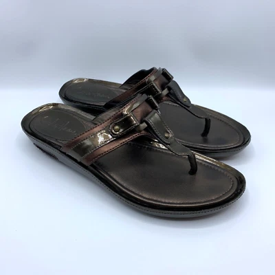 Женские сандалии-стринги Cole Haan без шнуровки размер 9 B коричневые туфли D32367 - Изображение 1 из 4