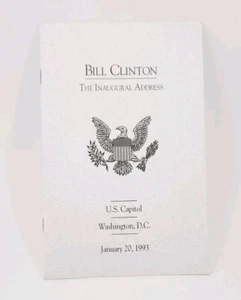 BILL CLINTON SIGNED U.S. PRESIDENTIAL INAUGURAL ADDRESS January 20, 1993 PB - Picture 1 of 11