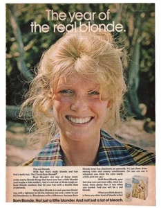 Anuncio impreso de revista de colección de 1970 Clairol nacido rubio color coloración de cabello año de - Imagen 1 de 1