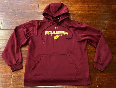 Under Armour Adult XXL 2XL Central Michigan Chippewas Softball Hoodie Sweatshirt Cover