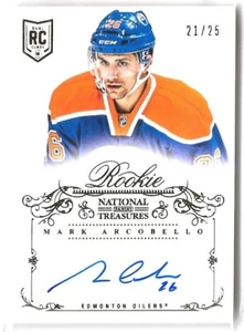 2013-14 Panini National Treasures Gold Auto Rookie #102 Mark Arcobello 21/25 - Picture 1 of 2