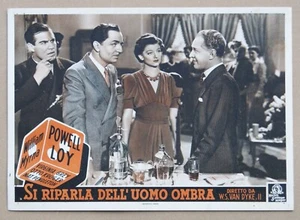 fotobusta film SI RIPARLA DELL'UOMO OMBRA William Powell Myrna Loy Otto Kruger - Picture 1 of 1