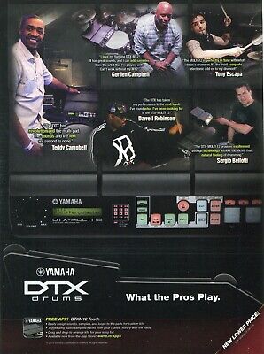 2015 Print Ad Yamaha DTX-Multi 12 Electronic Drums w Tony Escapa Gorden Campbell