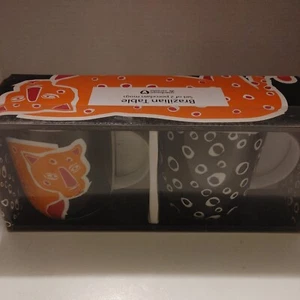 Brazilian Table set of 2 Porcelain Mugs Leopard Print D7 - Picture 1 of 6