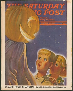 Saturday Evening Post October 30 1937 Halloween~Lucky Luciano Mafia Crime Bosses - Picture 1 of 7