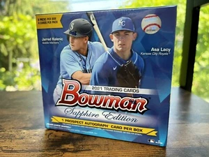 2021 Bowman Sapphire Edition Baseball Factory Sealed Hobby Box Online Exclusive - Bild 1 von 4
