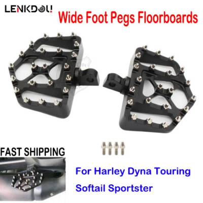 Estriberas anchas estriberas para Harley Dyna Wide Glide Touring Softail Sportster  Foto 1 de 4