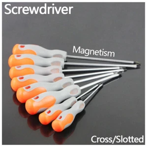 Screwdriver Tools Cross/Slotted Driver Non-Slip Handle Magnetism 75mm~200mm - Picture 1 of 8