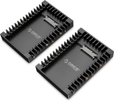 2Pack ORICO 2.5 SSD to 3.5 HDD Adapter Mounting Bracket for 7/9.5/12.5mm HDD/SSD