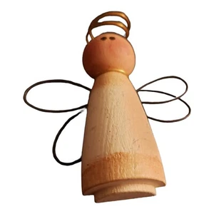 Spilla spilla angelo vintage con ali di filo e aureola - Foto 1 di 4