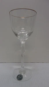 Vintage Lenox Crystal Unity Wine Single Glass Gold Rim/ Replacement 7.5" Tall - Picture 1 of 6