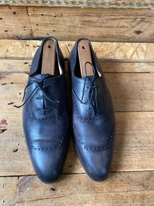 Berluti zapatos de vestir oxford pátina negro gris corte entero Reino Unido 7 EE. UU. 8 - Imagen 1 de 21