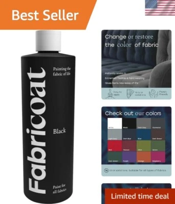 Pintura de tela negra con acabado satinado de 8,5 oz para transformación de muebles y tapicería Foto 1 de 4