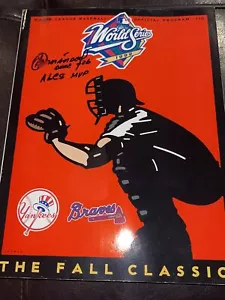 1999 World Series Program Orlando Hernandez Autographed Inscribed 26 ALCD MVP - Picture 1 of 5