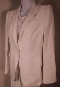 ALEXANDER MCQUEEN Women's White Classic Single-Breasted Suiting Blazer Jacket... - Picture 1 of 6