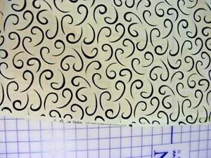 Cotton - Quilting - Marcus Brother Fabrics - Jan Mullen - black on cream - 1 yd+ - Picture 1 of 3