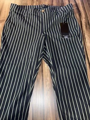 Women  Denim Jeans Pants Blue Green Pin Stripe 2X Skinny Jeans Stretch XXL 18/20 - Image 1 of 4