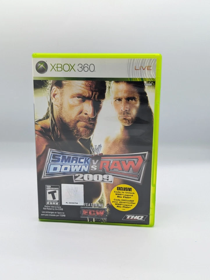 WWE Smackdown vs. Raw 2009 - Xbox 360 - Complete With Case And Manual - Image 1 of 3
