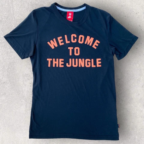 Nike Mens Cincinnati Bengals T-Shirt MEDIUM Welcome To The Jungle - Black Orange Cover