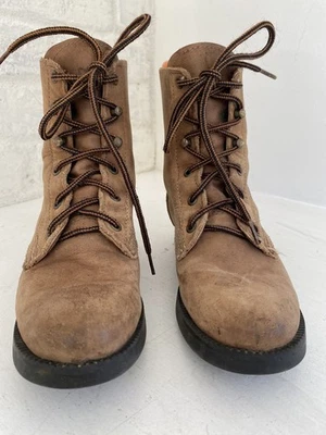 Botas Paddock de Cuero con Cordones Niñas Niños Marrón 10 Combat Troopa Felicity Foto 1 de 4