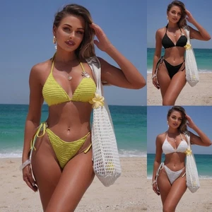 Sexy Bikini Set for Women Girls Micro Lace up Thong Swimwear Swimsuit Push Up - Picture 1 of 20