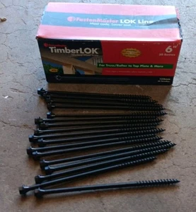 17 TimberLok Struktur Holzschraube 6" Zoll schwarz Stahl Sechskantkopf kostenloser Versand  - Bild 1 von 3