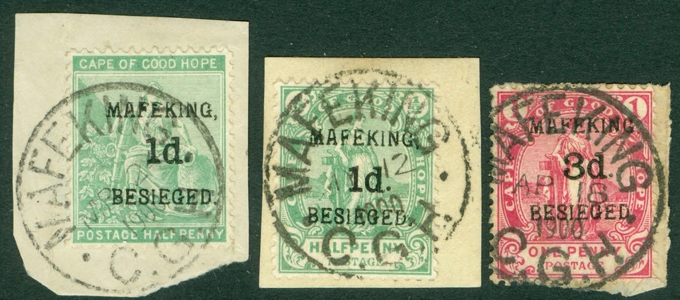 Mafeking SG 1-3. Muy fino usado en pieza pequeña CAT £290 Foto 1 de 1