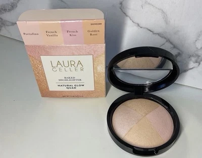 Laura Geller Natural Glow Highlighter Quad Golden Rose French Vanilla Portofino - Image 1 of 2