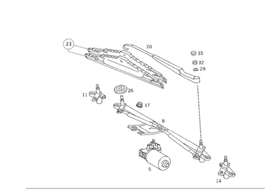 Оригинальный комплект деталей стеклоочистителя Mercedes-Benz 170-820-08-45 - Изображение 1 из 2