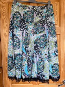 Simon Jeffrey Collection Multi Colour Floral Skirt Size UK 16 - Picture 1 of 5