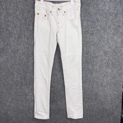 True Religion Logan Jeans Mens Size 29 White Slim Fit Tapered Button fly - Image 1 of 4