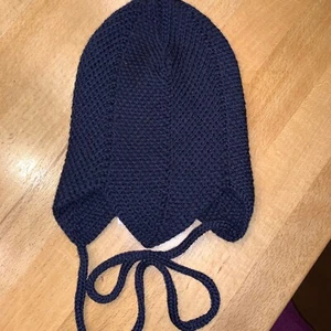 Kinder Mütze Teufelsmütze Zackenmütze neu Merinowolle 42/44 Marineblau - Bild 1 von 3