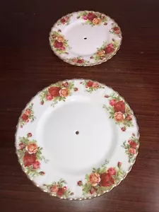 OLD COUNTRY ROSES 2-TIER CAKE STAND,ENGLAND, ROYAL ALBERT Vintage Afternoon Tea - Picture 1 of 6