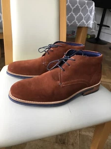 Ted Baker Men’s Brown Suede Boots Size 9 - Picture 1 of 7