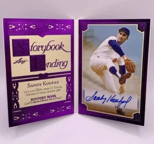 2023 LEAF HISTORY BOOK SANDY KOUFAX DODGERS 'STORYBOOK ENDING' AUTOGRAPH #05/10 - Picture 1 of 6