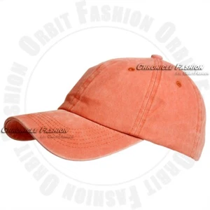 Baseball Cap Pigment Dyed Washed Cotton Adjustable Dad Hat Polo Style Blank Mens - Picture 1 of 43