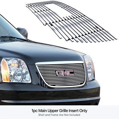 For 2007-2014 GMC Yukon/XL Main Upper Chrome Billet Grille Grill Insert - Image 1 of 4
