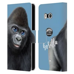 OFFICIAL ANIMAL CLUB INTERNATIONAL FACES LEATHER BOOK CASE FOR HTC PHONES 1 - Picture 1 of 7