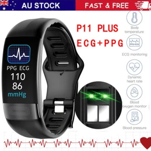 P11 Plus Smart Watch ECG PPG Smart Watch Heart Rate Blood Pressure Bracelet AU - Picture 1 of 12