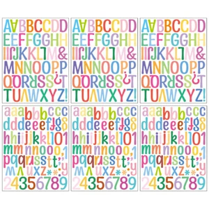 6 Sheets of Multi-purpose Letters Stickers Letter Alphabet Stickers Bulletin - Picture 1 of 12