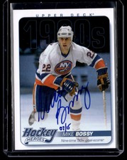 2013-14 Upper Deck Hockey Heroes 1980s AUTO Mike Bossy 07/15 #HH45