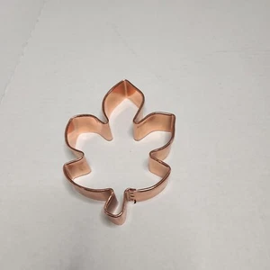 Maple Leaf Harvest Fall Large Solid Copper Cookie Cutter 5-1/2” Heavy Duty - Picture 1 of 6