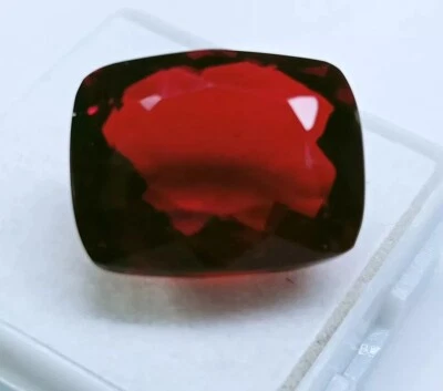 Cojín natural piropo rojo granate corte tamaño 15,70 quilates piedras preciosas sueltas certificado EGL Foto 1 de 4